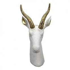 Now’s Home Vases Vase En Résine Blanc Et Or -Vases Soldes vase en resine blanc et or 2