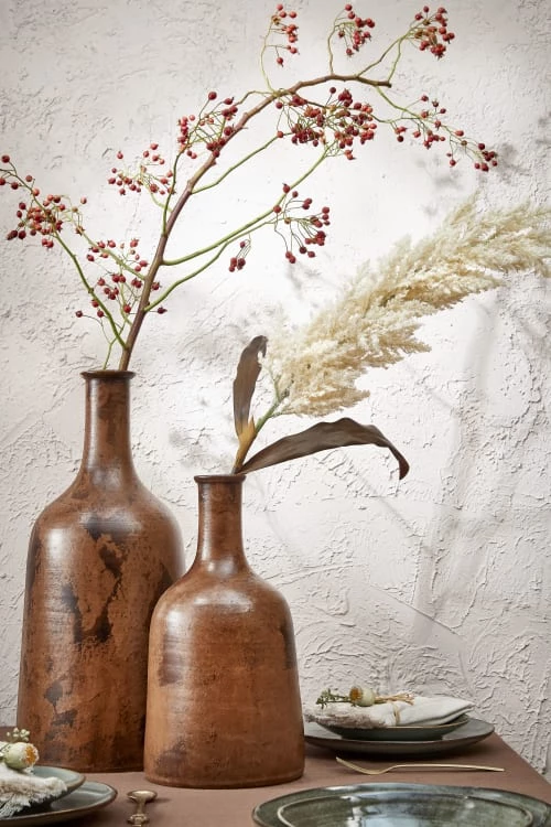 Mica Decorations Vases Vase En Terre Cuite Bronze H35 4 Mica Decorations Vases Vase En Terre Cuite Bronze H35 â Image 2