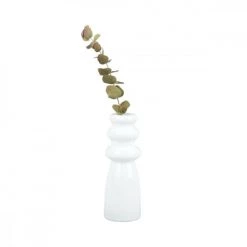 Present Time Vases Vase En Verre Blanc H20,5cm -Vases Soldes vase en verre blanc h20 5cm 3
