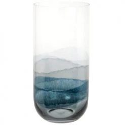 Maisons Du Monde Vases Vase En Verre Bleu Dégradé Et Transparent H25