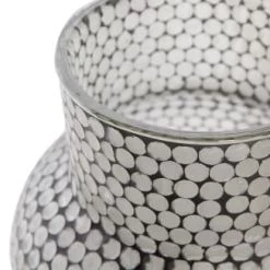 Woood Vases Vase En Verre De Mosaique Noir -Vases Soldes vase en verre de mosaique noir 4