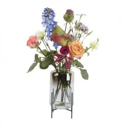 Present Time Vases Vase En Verre Et Métal H23,5cm -Vases Soldes vase en verre et metal h23 5cm 1