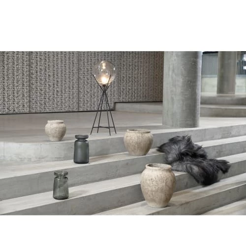 Villa Collection Vases Vase En Verre Gris 4 Villa Collection Vases Vase En Verre Gris – Image 2