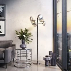 Kare Design Vases Vase En Verre Gris Clair Mat Et Noir Brillant H30 -Vases Soldes vase en verre gris clair mat et noir brillant h30 2