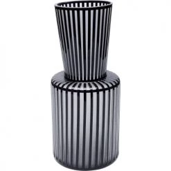 Kare Design Vases Vase En Verre Gris Clair Mat Et Noir Brillant H41