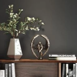 Kare Design Vases Vase En Verre Gris Et Doré H21 -Vases Soldes vase en verre gris et dore h21 4