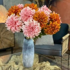 Now’s Home Vases Vase En Verre Gris Et Taupe -Vases Soldes vase en verre gris et taupe 4