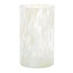 Maisons Du Monde Vases Vase En Verre Jaune Et Blanc H20