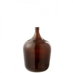 LANADECO Vases Vase En Verre Marron H56cm
