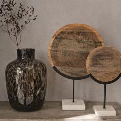 Maisons Du Monde Vases Vase En Verre Noir Et Transparent -Vases Soldes vase en verre noir et transparent 1000 12 26 220196 6