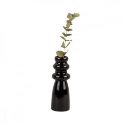 Present Time Vases Vase En Verre Noir H20,5cm -Vases Soldes vase en verre noir h20 5cm 3