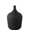 LANADECO Vases Vase En Verre Noir Mat H56cm -Vases Soldes vase en verre noir mat h56cm