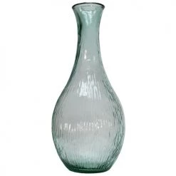 Sensei Maison Vases Vase En Verre Recyclé Texturé Transparent 75 Cm