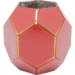 Kare Design Vases Vase En Verre Rose Et Doré H17 -Vases Soldes vase en verre rose et dore h17 3