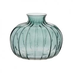 Maisons Du Monde Vases Vase En Verre Strié Vert H9
