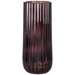 Maisons Du Monde Vases Vase En Verre Strié Vieux Rose H28