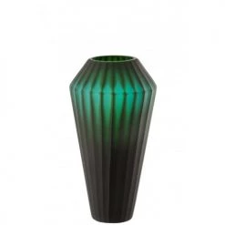 LANADECO Vases Vase En Verre Vert H33,5cm