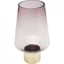 Kare Design Vases Vase En Verre Violet Et Acier Doré H26