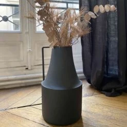 Passage Vernet Vases Vase Façon Pot à Lait En Métal Noir 7 Passage Vernet Vases Vase Façon Pot à Lait En Métal Noir -Vases Soldes vase facon pot a lait en metal noir 2