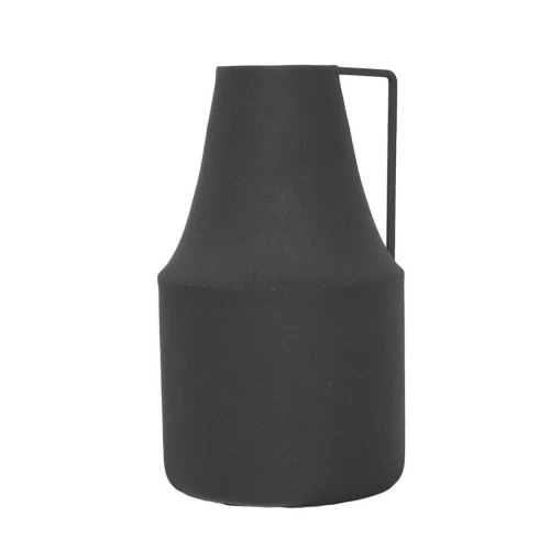 Passage Vernet Vases Vase Façon Pot à Lait En Métal Noir 3 Passage Vernet Vases Vase Façon Pot à Lait En Métal Noir