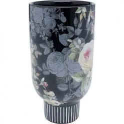 Kare Design Vases Vase Fleurs En Céramique Noire H27 -Vases Soldes vase fleurs en ceramique noire h27 2