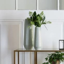 Maison Tilleul Vases Vase Fuselé En Céramique - GM Vert -Vases Soldes vase fusele en ceramique gm vert 2