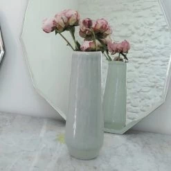 Maison Tilleul Vases Vase Fuselé En Céramique - PM Vert -Vases Soldes vase fusele en ceramique pm vert 3
