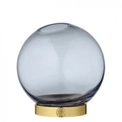 AYTM Vases Vase Globe Verre Et Laiton Mini D10cm