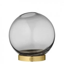 AYTM Vases Vase Globe Verre Et Laiton Mini D10cm