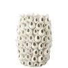 LANADECO Vases Vase Haut Céramique Blanc H44cm -Vases Soldes vase haut ceramique blanc h44cm