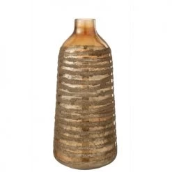 LANADECO Vases Vase Haut Rond Verre Marron H47cm