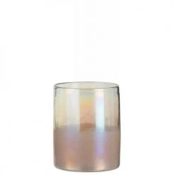 LANADECO Vases Vase Haut Verre Rose H20,5cm