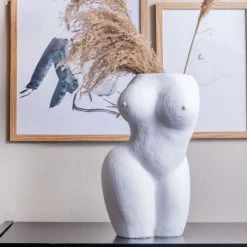 Present Time Vases Vase Lady Résine Blanc -Vases Soldes vase lady resine blanc 1