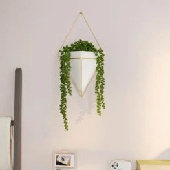 Umbra Vases Vase Mural Trigg Céramique Doré -Vases Soldes vase mural trigg ceramique dore 5