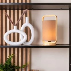 Present Time Vases Vase Oval High Résine Blanc -Vases Soldes vase oval high resine blanc 2