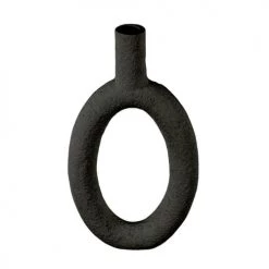 Present Time Vases Vase Oval High Résine Noir