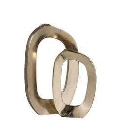 LANADECO Vases Vase Ovale Ouvert Alu Or H40,5cm -Vases Soldes vase ovale ouvert alu or h40 5cm 2