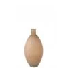 LANADECO Vases Vase Ovale Verre Beige H59cm -Vases Soldes vase ovale verre beige h59cm