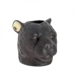 Pirouette Paris Vases Vase Panthère En Résine Noir Et Or