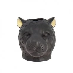 Pirouette Paris Vases Vase Panthère En Résine Noir Et Or -Vases Soldes vase panthere en resine noir et or 4