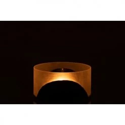 LANADECO Vases Vase Plat Verre Noir/transparent -Vases Soldes vase plat verre noir transparent 2