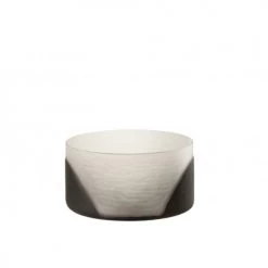 LANADECO Vases Vase Plat Verre Noir/transparent -Vases Soldes vase plat verre noir transparent 3