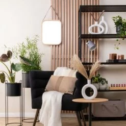 Present Time Vases Vase Ring Rond Résine Blanc -Vases Soldes vase ring rond resine blanc 5