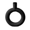 Present Time Vases Vase Ring Rond Résine Noir -Vases Soldes vase ring rond resine noir