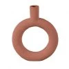 Present Time Vases Vase Ring Rond Résine Terracotta -Vases Soldes vase ring rond resine terracotta