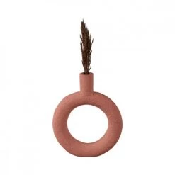 Present Time Vases Vase Ring Rond Résine Terracotta -Vases Soldes vase ring rond resine terracotta 3