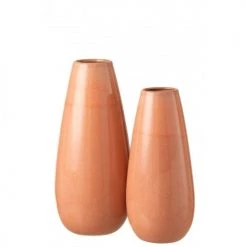 LANADECO Vases Vase Rond Céramique Pamplemousse H48cm -Vases Soldes vase rond ceramique pamplemousse h48cm 3