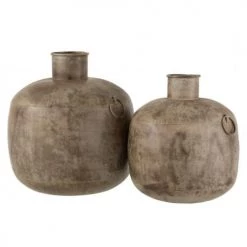 LANADECO Vases Vase Rond Marron H53cm -Vases Soldes vase rond marron h53cm 1