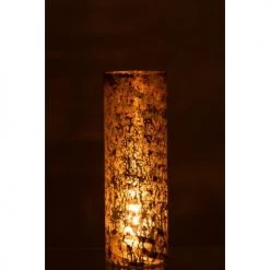 LANADECO Vases Vase Rond Verre Argent H46cm