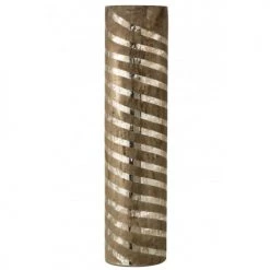 LANADECO Vases Vase Rond Verre Argent H61cm